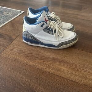 Nike White and Blue Athletic Shoes